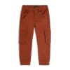 DEUX PAR DEUX - Pantalon de jogging en sergé extensible orange-marron