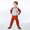 DEUX PAR DEUX - Pantalon de jogging en sergé extensible orange-marron – Image 2