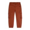 DEUX PAR DEUX - Pantalon de jogging en sergé extensible orange-marron – Image 4