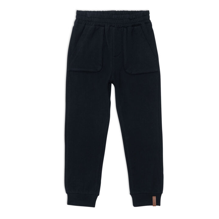 DEUX PAR DEUX - Pantalons de survêtement en molleton noir unis