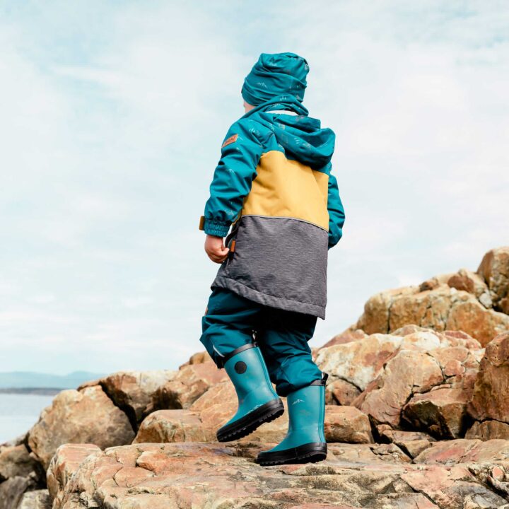 DEUX PAR DEUX - Bottes de pluie bleues imprimées éléments de camping – Image 3