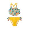 DEUX PAR DEUX - Maillot de bain deux pièces bleu et jaune imprimé ananas