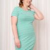 ROSE MATERNITÉ - Robe intrigue, Rayures vert pop – Image 3