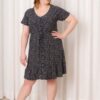 ROSE MATERNITÉ - Robe à imprimé floral, Marine – Image 4