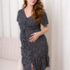 ROSE MATERNITÉ - Robe à imprimé floral, Marine – Image 2
