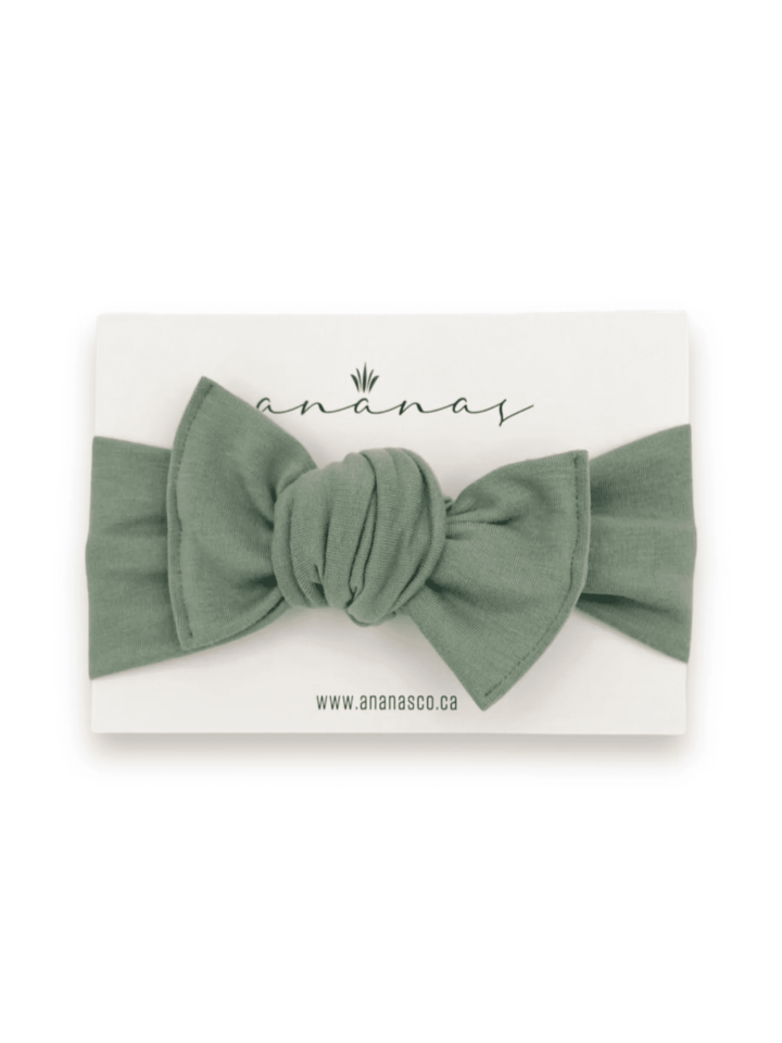 ANANAS & CO - BANDEAU BOUCLE EN BAMBOU À NOUER - SAUGE