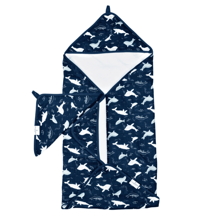 LOULOU LOLLIPOP - Ensemble Serviette de bain Blue Whales