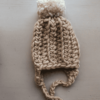 LES PETITS TOUSI - Tuque en laine à pompon Léon - Amande