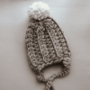 LES PETITS TOUSI - Tuque en laine à pompon Léon - Sable