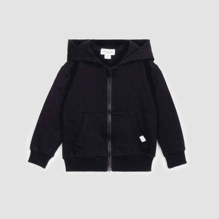 MILES - Veste à capuche noir pour bébé