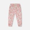 DEUX PAR DEUX - Pantalon de Jogging rose avec imprimé de fleurs