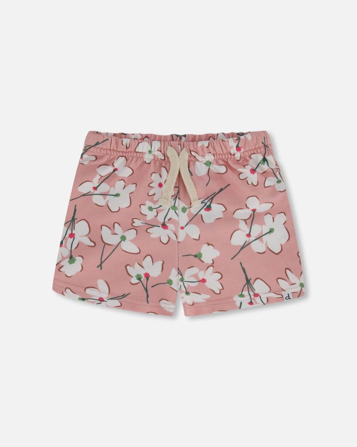 DEUX PAR DEUX - Short rose avec imprimé de fleurs