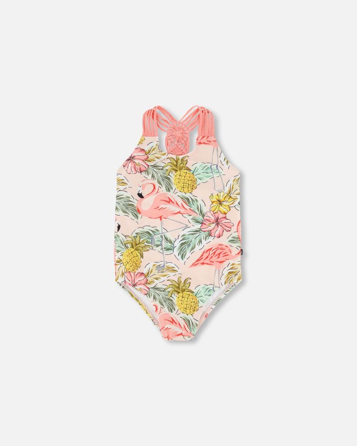 DEUX PAR DEUX - Maillot  de bain une-pièce imprimé de flamants roses