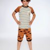 DEUX PAR DEUX - Ensemble pyjama court deux-pièces caramel imprimé rhinocéros – Image 3