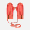 DEUX PAR DEUX - Mitaines en tricot avec cordon - Corail