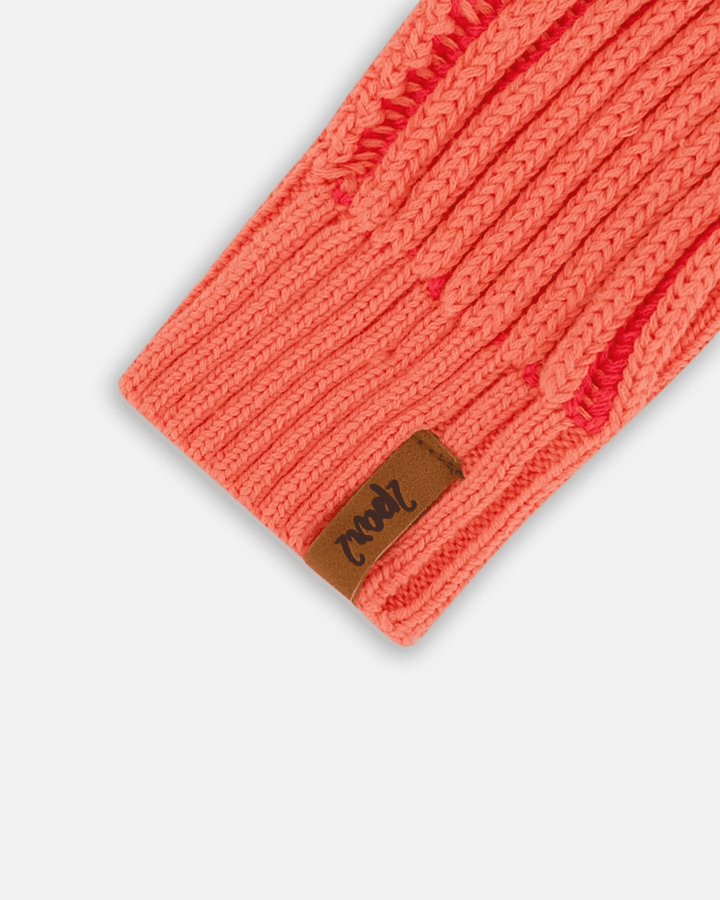 DEUX PAR DEUX - Mitaines en tricot - Corail – Image 3