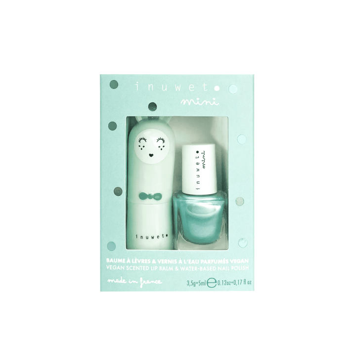 INUWET - Duo baume à lèvres & vernis - Turquoise