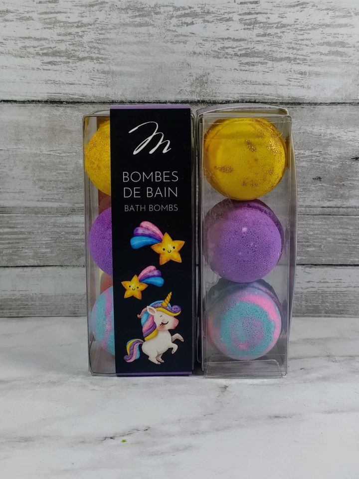 MARGOT - Réglette 3 bombes de bain - Licornes