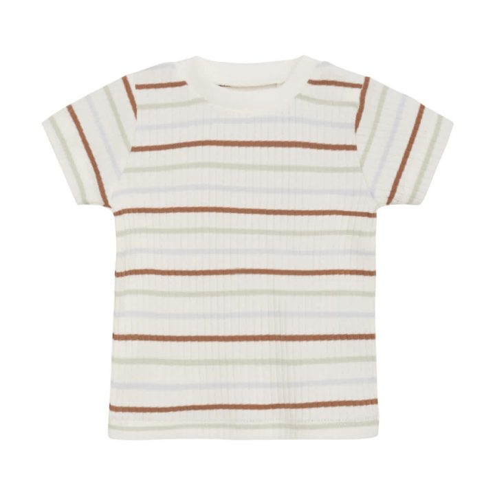 Fixoni - T-shirt en rib - Rayures - Coconut milk