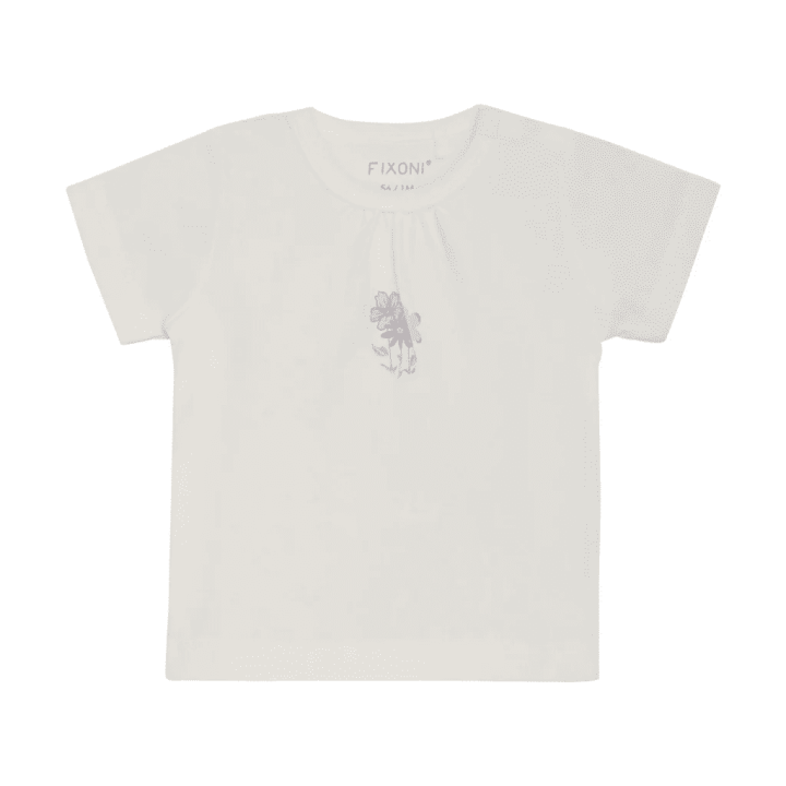 FIXONI - T-shirt - Fleurs mauves - Coconut milk