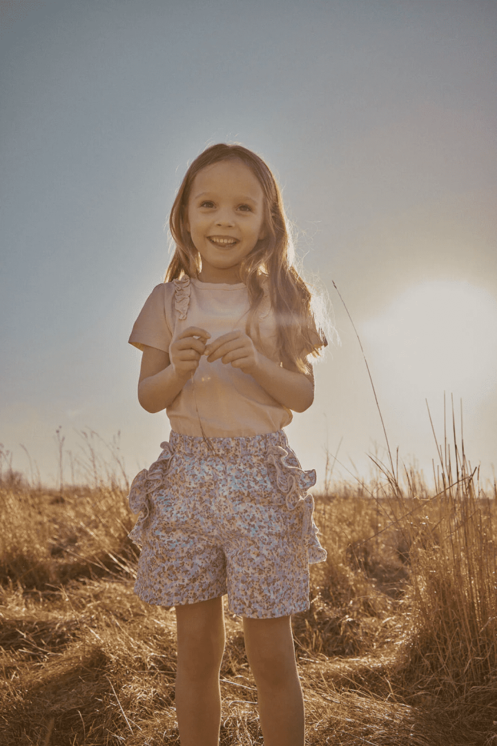 EN-FANT - Short à imprimé de fleurs - Lavande – Image 3