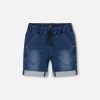 DEUX PAR DEUX - Short en denim extensible pour bébé, Marine