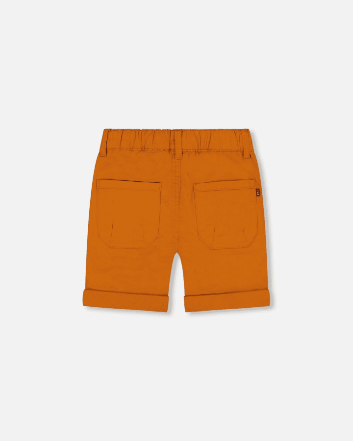 DEUX PAR DEUX - Short en sergé extensible, Orange brûlé – Image 2