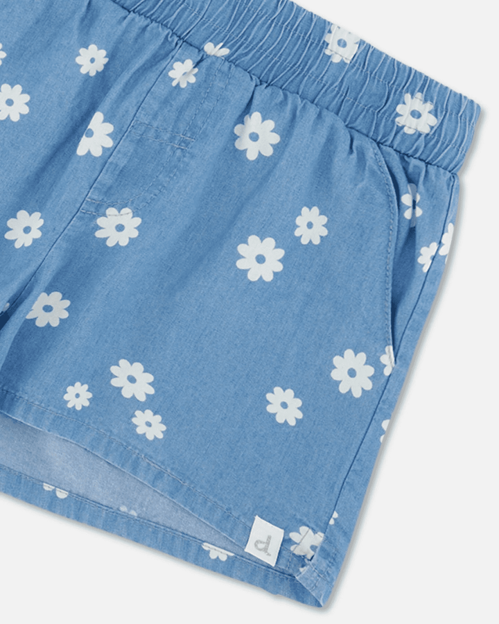 DEUX PAR DEUX - Short chambray imprimé floral – Image 4