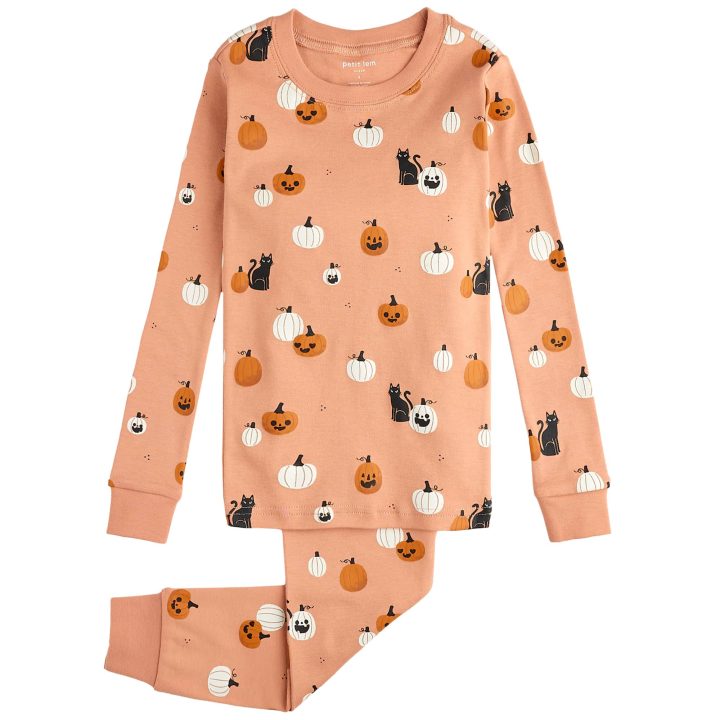 PETIT LEM - Ensemble pyjama à imprimé saison effrayante sur fleur de pommier