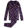 PETIT LEM - Imprimé Trick-or-Treat sur un ensemble de pyjama violet foncé