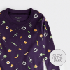PETIT LEM - Imprimé Trick-or-Treat sur un ensemble de pyjama violet foncé – Image 2