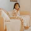 PETIT LEM - Ensemble pyjama beige à imprimé de tournesols – Image 2