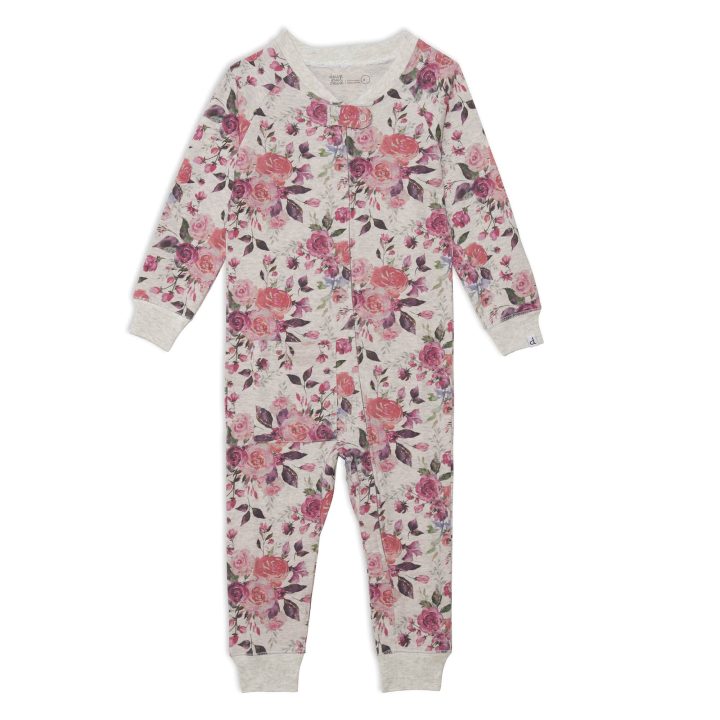 DEUX PAR DEUX - Ensemble pyjama une pièce en coton biologique avec imprimé de roses – Image 4