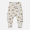 DEUX PAR DEUX - Pantalon évolutif beige chiné imprimé ratons-laveurs en coton biologique – Image 2