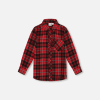 DEUX PAR DEUX - Chemise boutonnée à manches longues en flanelle à carreaux noir et rouge pour bébé