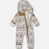 DEUX PAR DEUX - Combinaison en peluche grise et beige pour bébé – Image 2