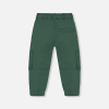 DEUX PAR DEUX - Pantalon coupe jogger en sergé extensible avec poches cargo vert forêt – Image 2