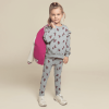 MILES THE LABEL - Sweat-shirt gris chiné à imprimé roses – Image 2