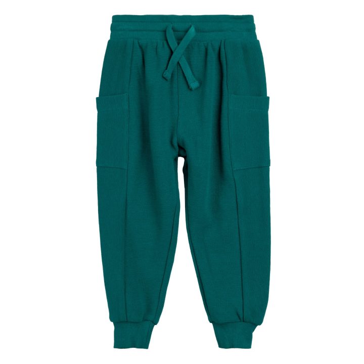 MILES - Pantalon de jogging ottoman bleu-vert