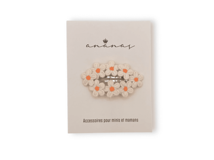 ANANAS & CO - Barrette - Broderie Fleurie
