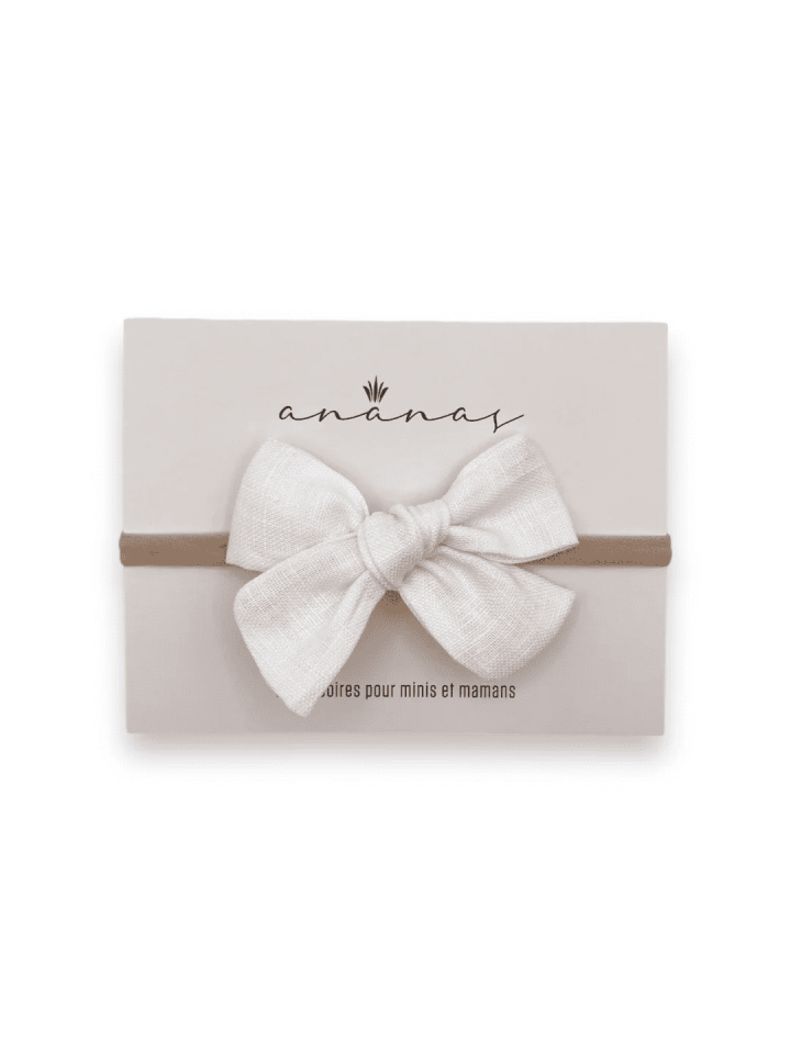 ANANAS & CO - BOUCLE EN LIN, BLANC