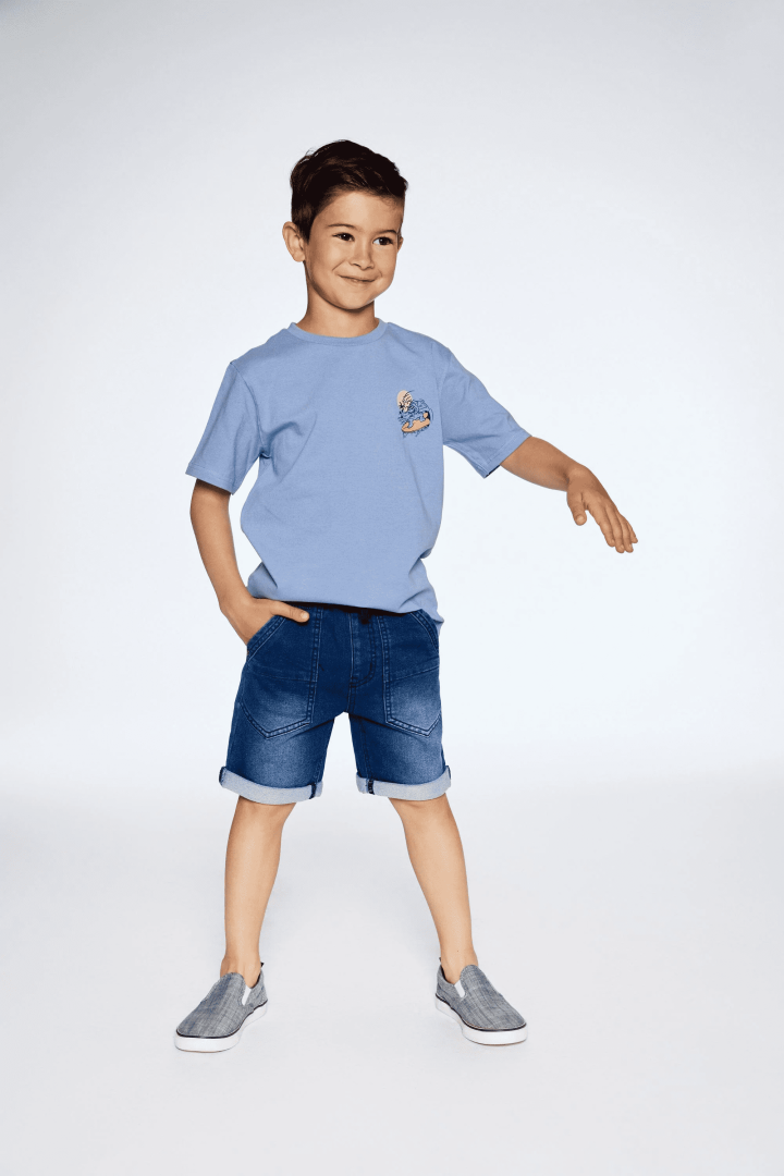 DEUX PAR DEUX - Short en denim extensible pour bébé, Marine – Image 4