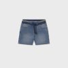 MAYORAL - Shorts en jean avec bordure bleu marine