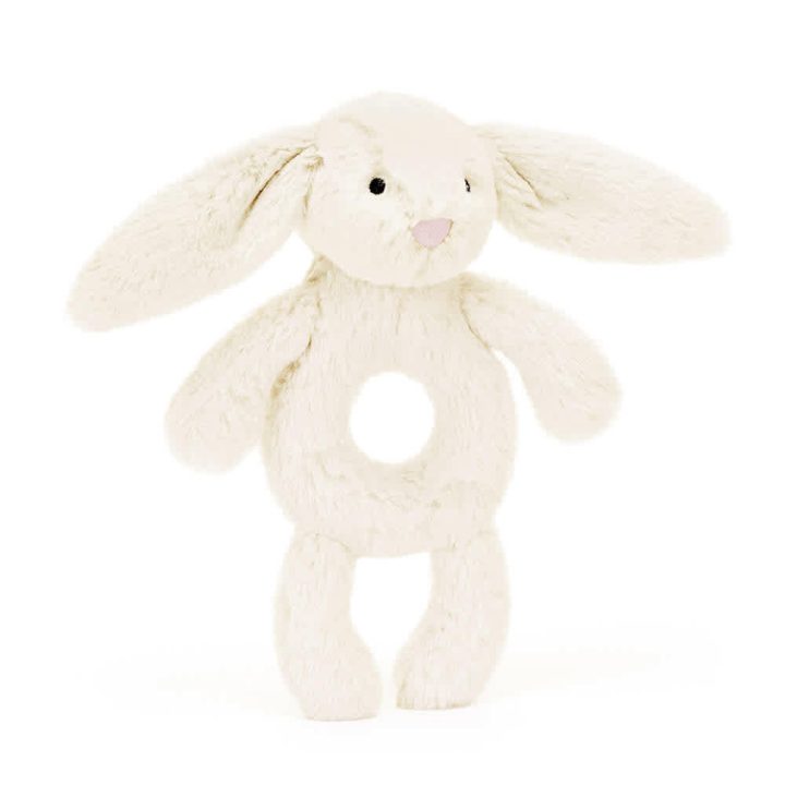 JELLYCAT - Hochet Lapin crème  6"