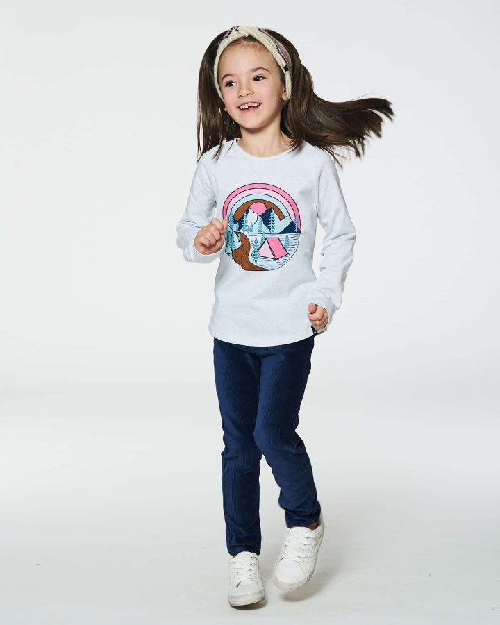 DEUX PAR DEUX - T-shirt à manches raglan imprimé bleu pâle chiné – Image 2
