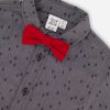 DEUX PAR DEUX - Chemise en chambray gris imprimé de sapins avec noeud papillon – Image 4