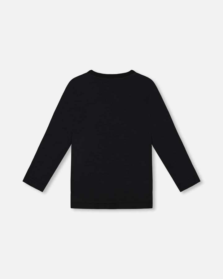 DEUX PAR DEUX - T-shirt noir avec imprimé orignal – Image 3