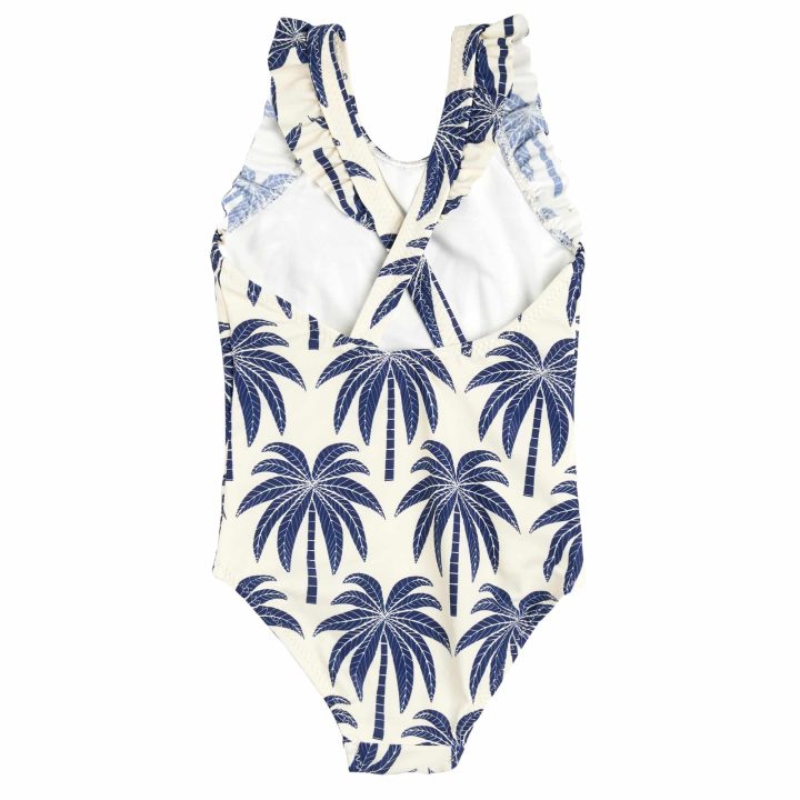 MILES - Maillot de bain beige à imprimés palmiers – Image 2