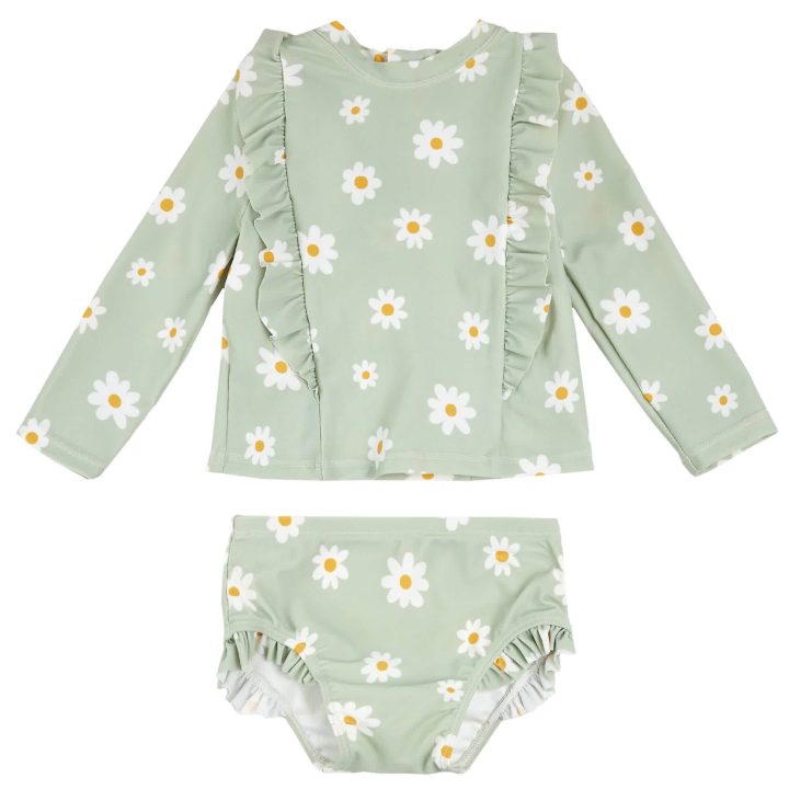 PETIT LEM - Ensemble de bain sauge à imprimés marguerites (2mcx.)
