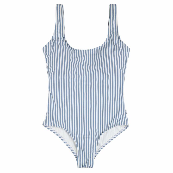 PETIT LEM - Maillot de bain à rayures bleu pour femme